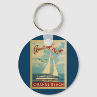Orange Beach Sailboat Vintage Travel Alabama