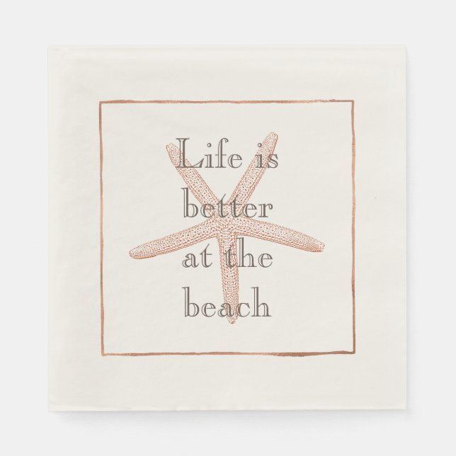 Orange Beach Starfish  Napkin (Front)