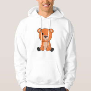 Orange Bear Colourful Bears Cute Animals Teddy Hoodie