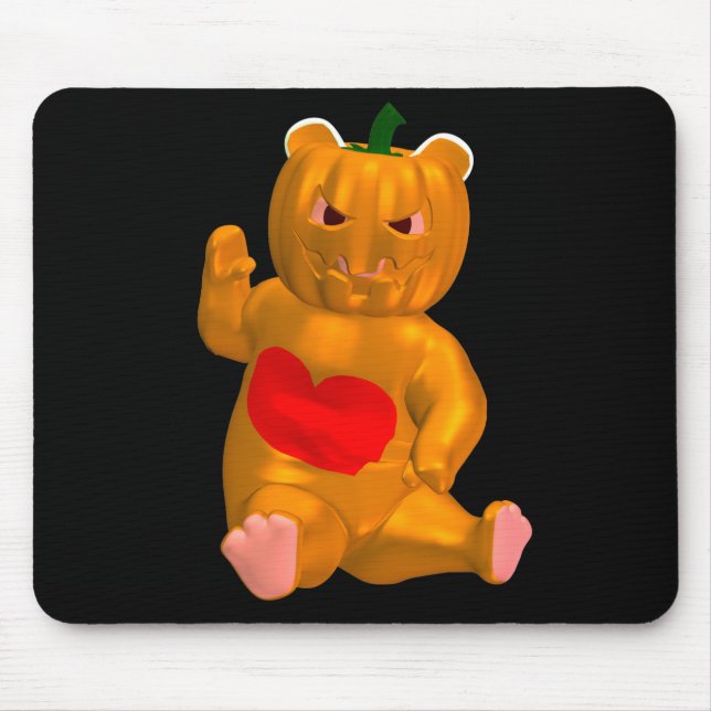 Orange Bear Mouse Pad (Front)