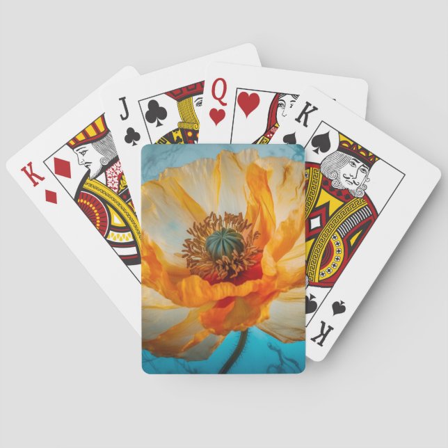 Orange Beauty  Playing Cards (Back)