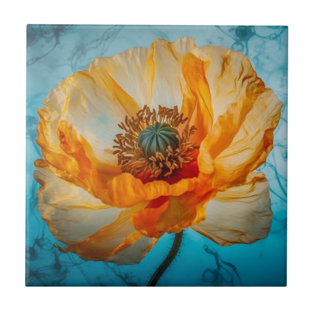 Orange Beauty  Tile (Front)