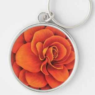 Orange Begonia Keychain