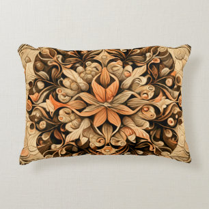 Orange Beige Brown Decoration aesthetic Background Decorative Cushion