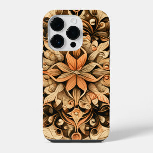 Orange Beige Brown Decoration aesthetic Background iPhone 14 Pro Case