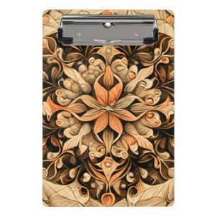 Orange Beige Brown Decoration aesthetic Background Mini Clipboard