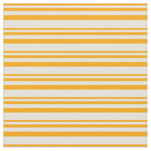 Orange & Beige Coloured Lined Pattern Fabric