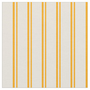Orange & Beige Coloured Stripes Pattern Fabric