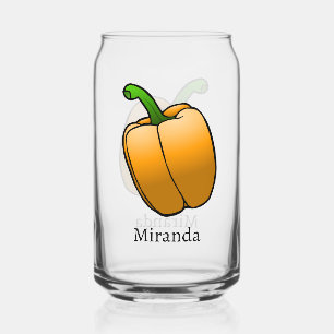 Orange Bell Pepper Can Glass