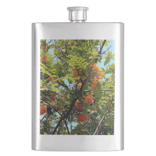 Orange berries hip flask