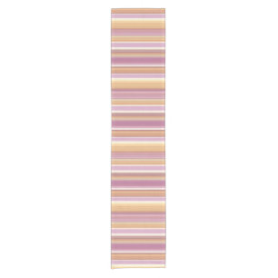 Orange & Berry Striped Short Table Runner