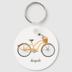 Orange Bicycle Key Ring