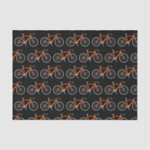 Orange Bicycle on Black Tissue Paper