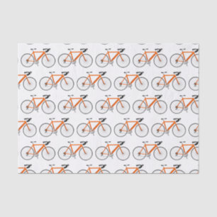 Orange Bicycle on White Tissue Paper