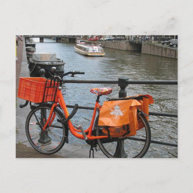 Orange Bicycle Postcard (Front)