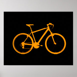 orange bicycle poster