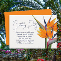 Orange Birthday Bird of Paradise Flowers Adult