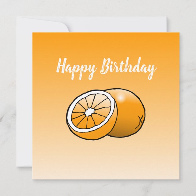 Orange Birthday Card (Front)