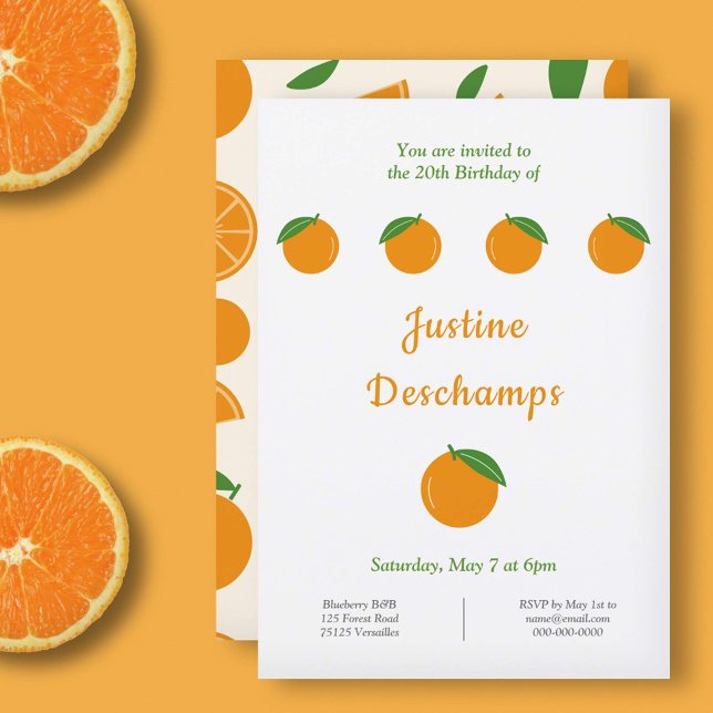 Orange Birthday Invitation (Orange Birthday Invitation)