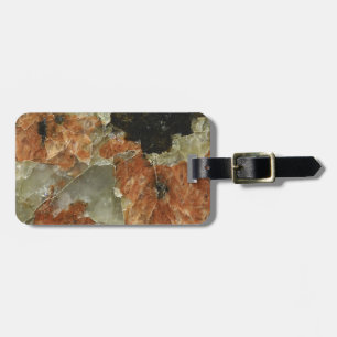 Orange, Black, and Clear Quartz Luggage Tag