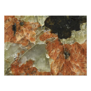 Orange, Black, and Clear Quartz Photo Print