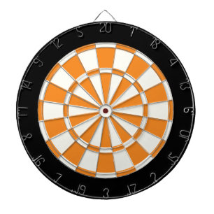 Orange Black And White Dartboard
