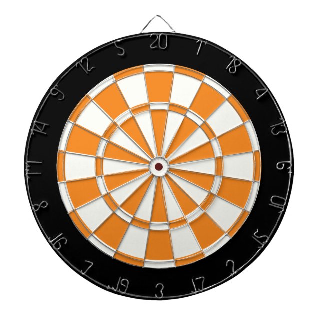 Orange Black And White Dartboard (Front)