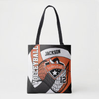 Orange, Black and White Volleyball