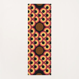 Orange Black and Yellow Abstract Exercise Yoga Mat