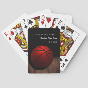 Orange black basketball player bachelor party playing cards