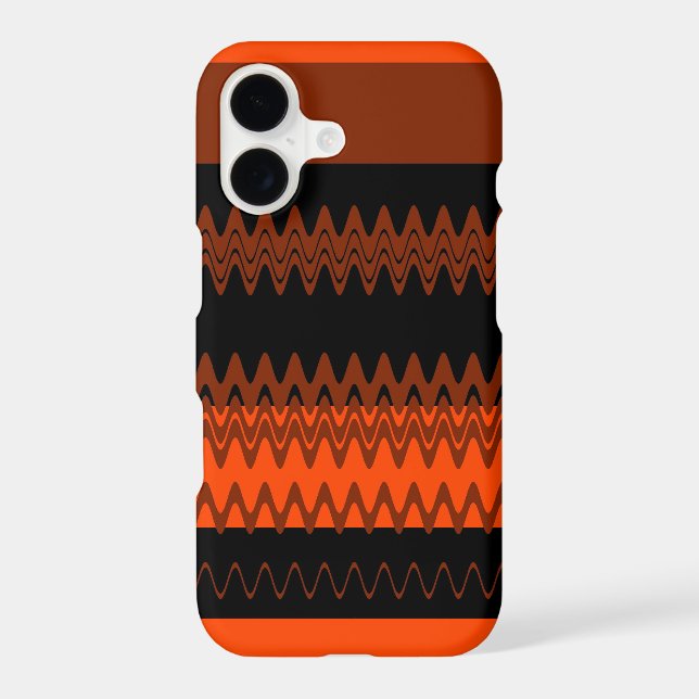 Orange Black Chevron Zigzag Stripes (Back)