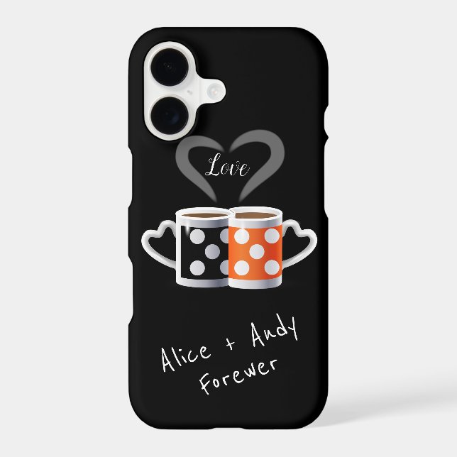 Orange + Black Coffee Colour Trendy Design POP ART (Back)