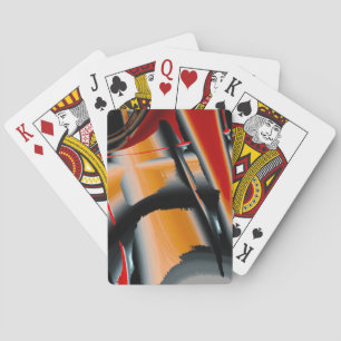 Orange black cropped digital paint magnification   playing cards