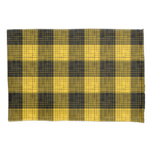  Orange Black Crosshatch Buffalo Check Pillowcase