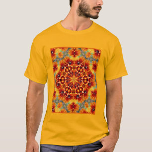 Orange Black Eyed Susan Daisy Abstract         T-Shirt