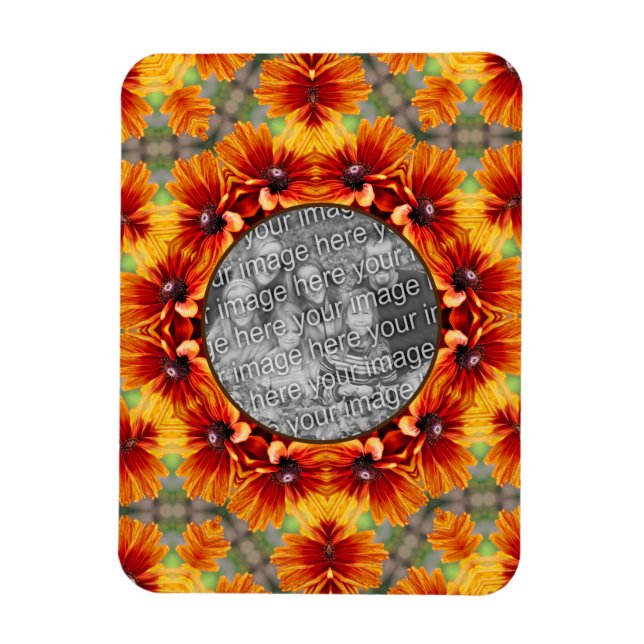 Orange Black Eyed Susan Daisy Add Your Photo     Magnet (Vertical)