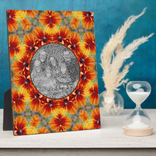 Orange Black Eyed Susan Daisy Add Your Photo     Plaque