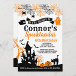 Orange & Black Halloween Birthday Invitation<br><div class="desc">Customise this cute Birthday invitation with your own details!</div>