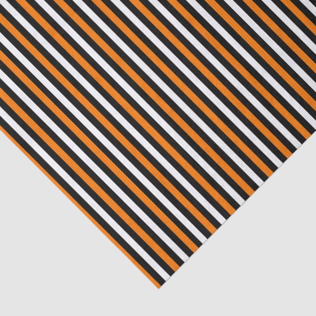 Orange & Black Halloween Carnaval Magic  Tissue Paper (Detail)