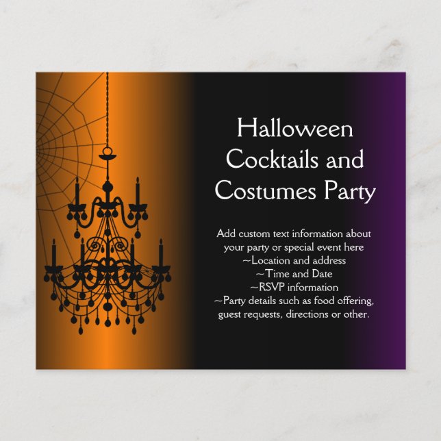 Orange/Black Halloween Chandelier (Front)