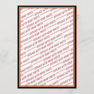 Orange & Black (Halloween Colours) Trimmed Templat Invitation