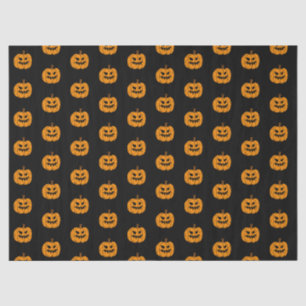 Orange Black Halloween Ghost and Jack o Lantern Tissue Paper