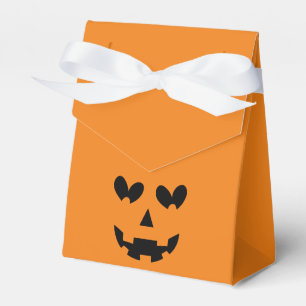 Orange & Black Happy Heart Pumpkin Halloween  Favour Box