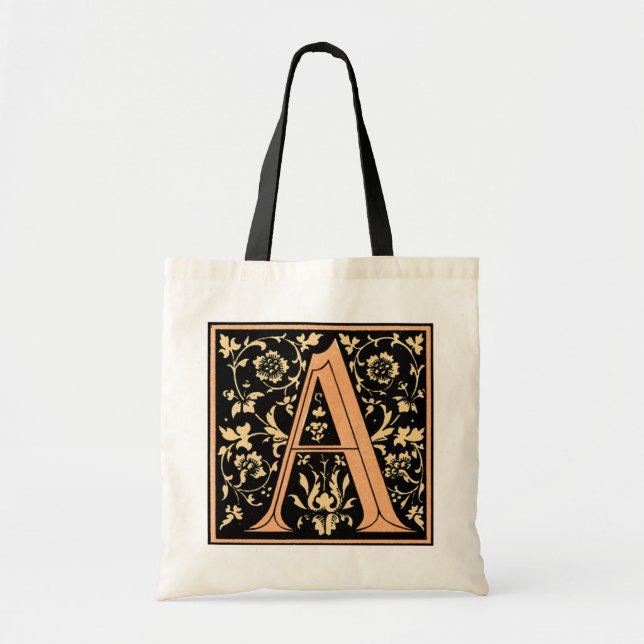 Orange & Black Letter 'A' - Bag (Front)