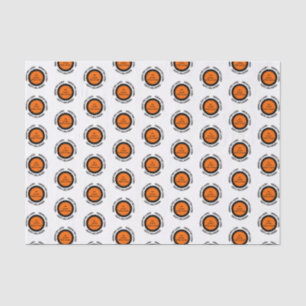 Orange Black Pattern Modern Happy Halloween Tissue Paper