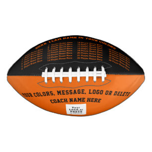 Orange Black, Personalised Football, Coach, Player Football