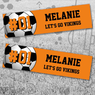 Orange Black Soccer Team Bumper Sticker