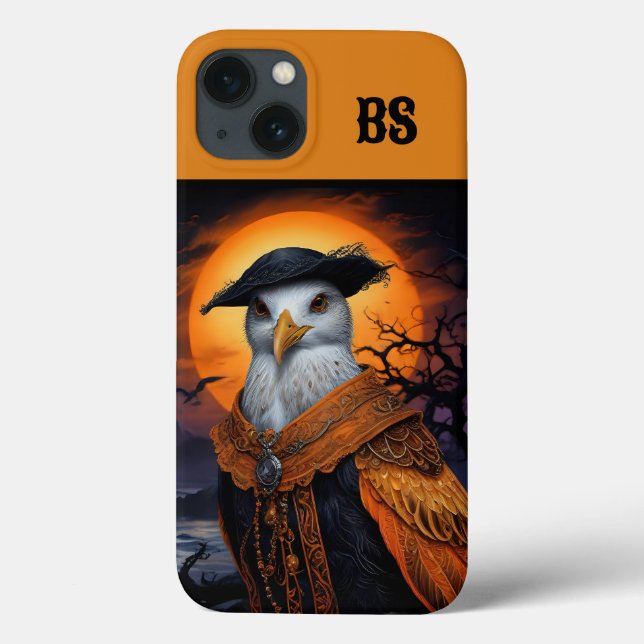 orange & black spooky halloween seagull Case-Mate iPhone case (Back)