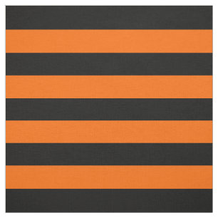 Orange/Black Stripes Fabric