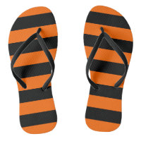 Orange/Black Stripes Flip Flops